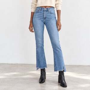 MOTHER The Runaway Step Fray Jeans Kiss And Make Up Size 28